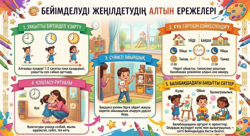 БАЛАНЫҢ БАЛАБАҚШАҒА БЕЙІМДЕЛУ ЕРЕЖЕЛЕРІ