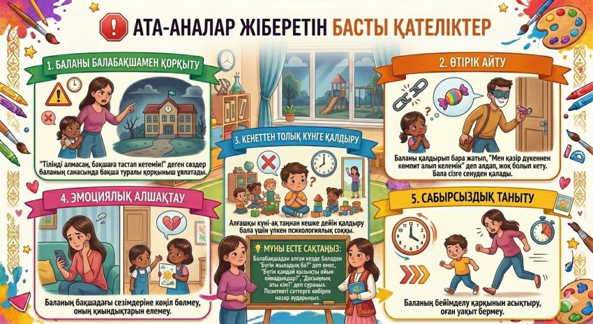 АТА-АНАЛАР ЖІБЕРЕТІН БАСТЫ ҚАТЕЛІКТЕР